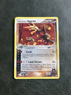 Team Magma's Aggron 7/95 EX Team Magma vs Team Aqua 120 HP Holo Rare Card - Image 1