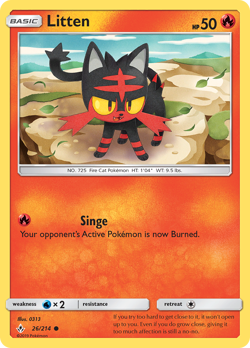 Litten 26/214 Common | Unbroken Bonds | Pokemon Card - Image 1