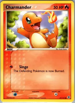 Charmander 57/112 Non Holo FireRed & LeafGreen - Pokemon Card - NM - Image 1