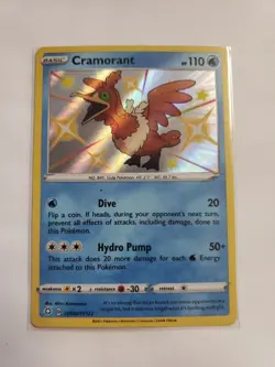 Pokemon TCG Cramorant Shining Fates SV030/SV122 Holo Shiny Holo Rare - Image 1