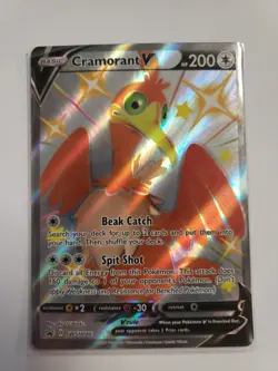 Pokemon TCG Cramorant V SWSH Black Star Promos SWSH086 Holo Promo - Image 1