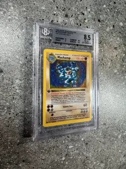 Pokemon TCG 1st Edition SHADOWLESS Machamp 8/102 Base Set Holo Rare BGS 8.5 - Image 3