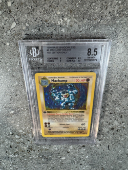 Pokemon TCG 1st Edition SHADOWLESS Machamp 8/102 Base Set Holo Rare BGS 8.5 - Image 5