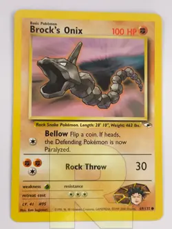 Brock's Onix ® Gym Heroes 69/132 ® Comune ® Pokemon ® Inglese ® Good+ - Image 1