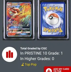 CGC 10 Pristine 2018 Pokemon Sun & Moon Celestial Storm Blaziken GX #28 Pop 1 - Image 3