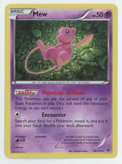 Pokemon XY - Fates Collide Mew HOLO #29/124 Rare - Image 1