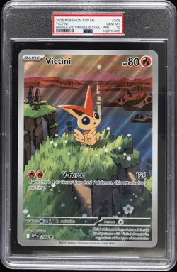 2025 POKEMON SVP EN-SV BLACK STAR PROMO #208 VICTINI PSA 10 - Image 1