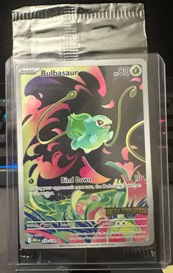 2025 Pokemon Bulbasaur 133/132 - Mega Evolution Stamped Promo - SEALED NM - Image 1