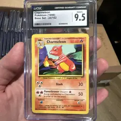 Charmeleon 24/102 1999-2000 CGC 9.5 MINT + Pokemon Base Set Uncommon WOTC - Image 1