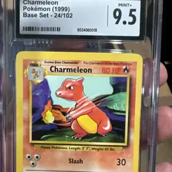 Charmeleon 24/102 1999-2000 CGC 9.5 MINT + Pokemon Base Set Uncommon WOTC - Image 3