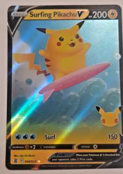 2021 POKEMON TCG CELEBRATIONS FLYING + SURFING PIKACHU V 06/25-08/25 - Image 3