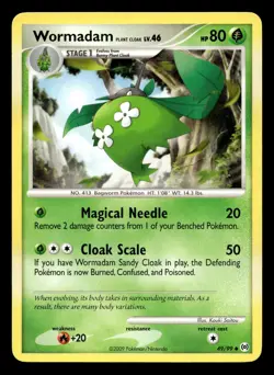 Wormadam Plant Cloak 49/99 Uncommon Arceus Pokemon LP - Image 1