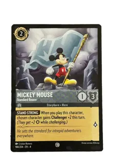 New: Disney Lorcana TCG Mickey Mouse Standard Bearer 188 Regular Common - Image 1
