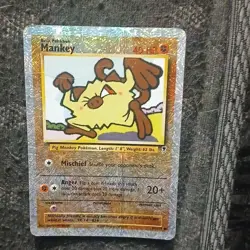 Pokemon Mankey Legendary Collection 81/110 Reverse Holo Common Card - Image 1