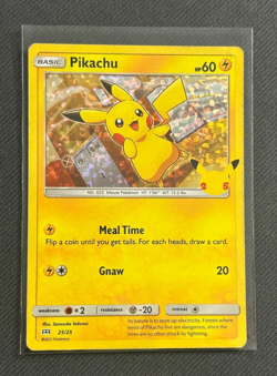 Pokemon Pikachu 25/25 HOLO Bleed 25th Anniversary Mcdonalds Promo Card 2021 - Image 1