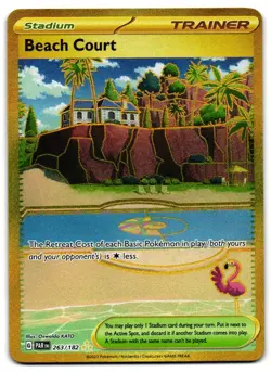 Beach Court 263/182 - Paradox Rift Hyper Rare Pokemon TCG - LP Card - Image 1