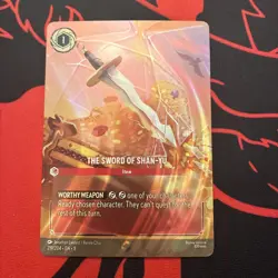 Disney Lorcana TCG the Sword of Shan-Yu Enchanted Card 219/204 Reign of Jafar - Image 1