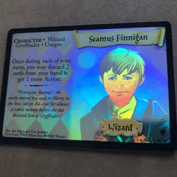 HARRY POTTER TRADING CARD GAME SEAMUS FINNIGAN/WIZARD RARE HOLO 25/80 - Image 1