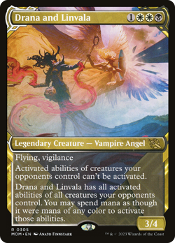 Drana and Linvala (Showcase Planar Booster Fun) March of the Machine - Lightly P - Image 1
