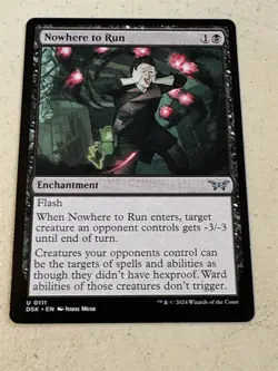 mtg Nowhere to Run, enchantment, Duskmourn, unplayed - Image 1