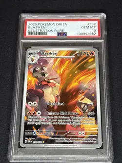 2025 Pokemon Destined Rivals #192 Blaziken IR PSA 10 - Image 1