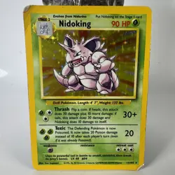 Pokemon TCG Nidoking Base Set Holo Rare 11/102 HP - Image 1