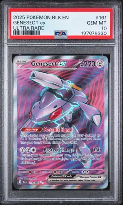 Pokemon BLK EN-BLACK BOLT 161 GENESECT EX ULTRA RARE UR PSA 10 - 137079320 - Image 1