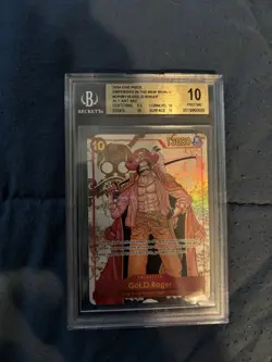 Bandai One Piece CCG Gol.D.Roger OP09-118 Secret Rare Foil Beckett 10 - Image 1
