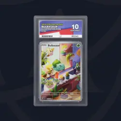 Pokemon TCG Bulbasaur Stellar Crown Illustration Rare Card Ace 10 Gem Mint - Image 1