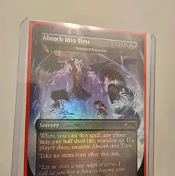 MTG Absorb Into Time / Temporal Extortion Borderless FOIL Final Fantasy Secret - Image 2