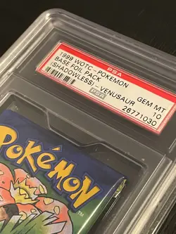 Pokemon Shadowless Booster Pack Venusaur Art PSA 10 GEM MINT - Image 5