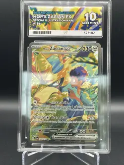 Ace Graded 10 Pokemon Hop's Zacian EX 186/159 Special Illustration - Image 1