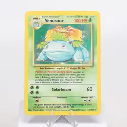 Pokemon TCG - Venusaur 15/102 Base Set Holo Rare WOTC - MP - Image 2