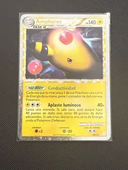 Pokemon TCG: Ampharos (Prime) 105/123 SPANISH - Heartgold & Soulsilver (NM) - Image 1