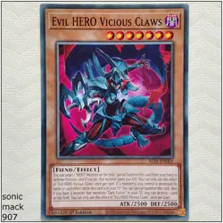 Evil HERO Vicious Claws - ALIN-EN005 - Common 1st Edition Yugioh - Image 1