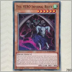 Evil HERO Infernal Rider - SUDA-EN003 - Common 1st Edition Yugioh - Image 1