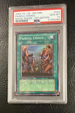 2002 YuGiOh MRL-049 - Painful Choice - Gem MINT 1st Edition PSA 10 Super Rare! - Image 2