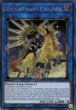 Knightmare Unicorn Alt Art Platinum Secret RA01-EN043 Yu-Gi-Oh! - Image 1