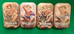One Piece Card Game Mini-Tin Pack Set Vol 2 - Luffy & Ace Lot of 4 - MINT SEALED - Image 1