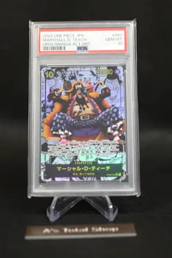 PSA 10 ONE PIECE Teach OP09-093 Manga Alt Art Emperors in the New World Japanese - Image 1