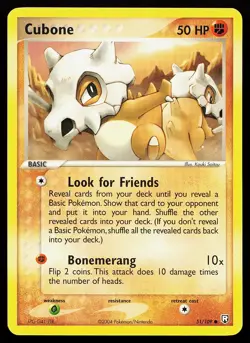 Cubone 51/109 Common Team Rocket Returns Pokemon Card - Image 1