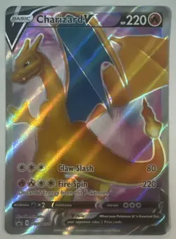Pokemon TCG Champions Path Charizard v Full Art Black Star Promo Card SWSH050 - Image 1
