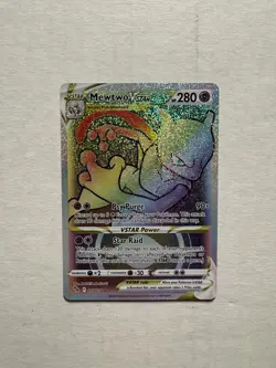 Mewtwo VSTAR 79/78 Rainbow Secret Rare Full Art Pokemon TCG Card - Image 1