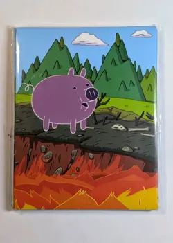 Adventure Time Card Wars Kickstarter 20 Fiery Flooping Pig Oversized Sleeves - Image 1