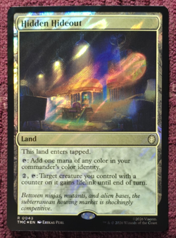 Hidden Hideout (Surge Foil) Teenage Mutant Ninja Turtles Commander TMC 0043 MINT - Image 1