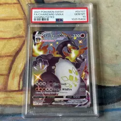 Pokemon Charizard VMAX Shining Fates SV107/SV122 PSA 10 - Image 1