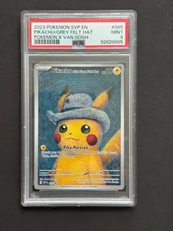 2023 Pokemon SVP EN #085 Pikachu/Grey Felt Hat X VAN GOGH PSA 9 - Image 1