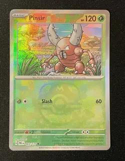 Pokemon TCG Card Pinsir Prismatic Evolutions 003/131 Masterball Reverse Holo NM - Image 1