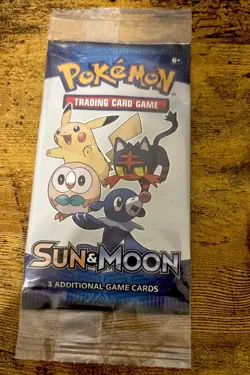 Pokemon (2017) Sun and Moon MINI PACK 3-Card Sealed General Mills Cereal Box - Image 1
