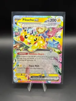 Pokemon TCG | Pikachu ex 057/191 Sv08: Surging Sparks Holo Pack Fresh NM+ - Image 1